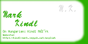 mark kindl business card